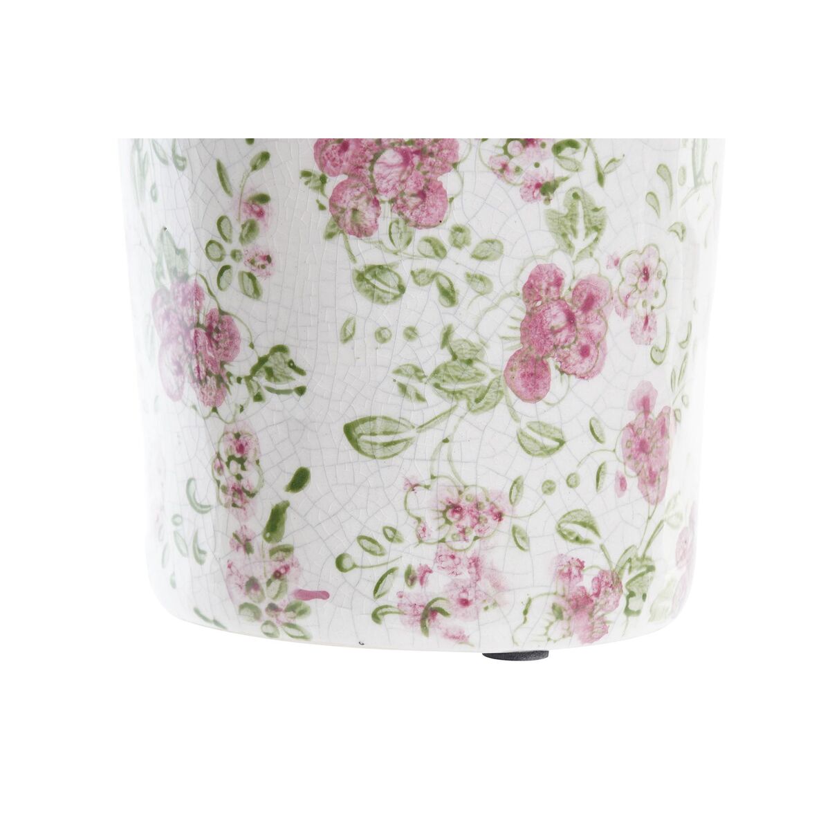 Vase DKD Home Decor Blanc Vert Bordeaux Grès Shabby Chic (14 x 14 x 25 cm)