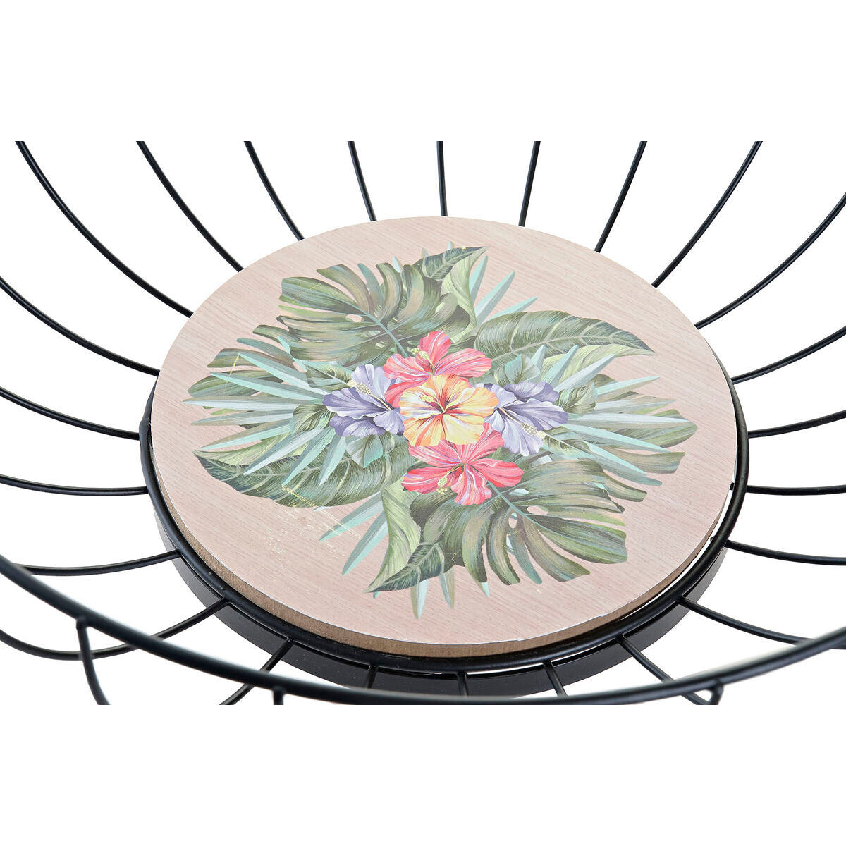 Coupe à fruits DKD Home Decor Multicouleur Métal Bois MDF 28 x 28 x 11 cm (2 Unités)