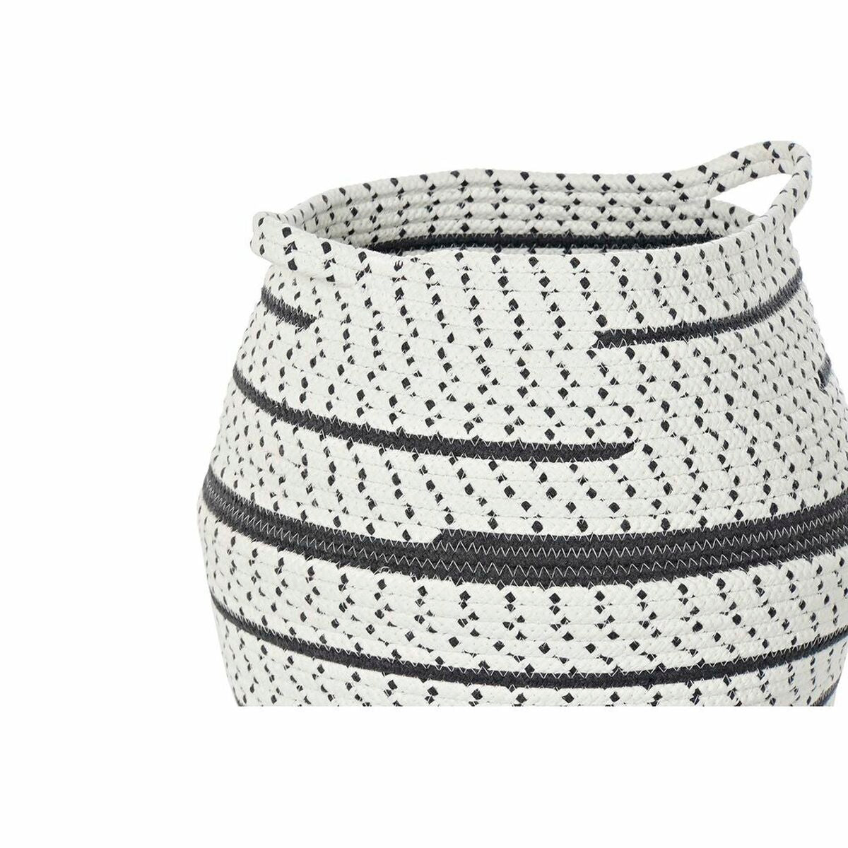 Set de basket DKD Home Decor Blanc Marron Gris Jute (2 Pièces) (2 Unités)