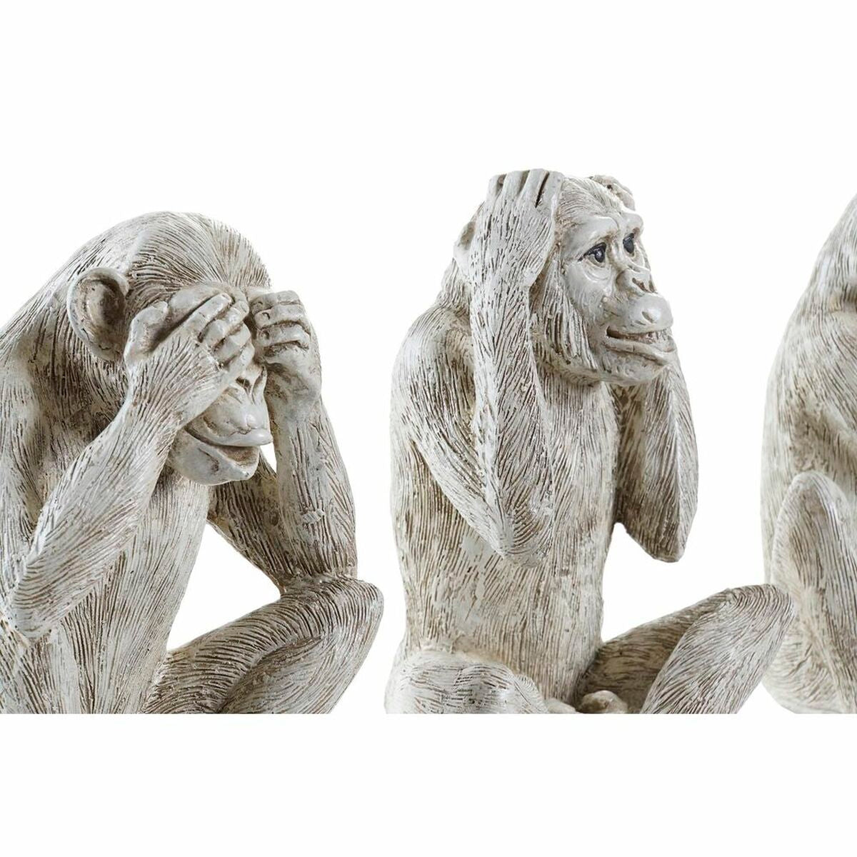 Figurine Décorative DKD Home Decor Beige Blanc Résine (14,5 x 11 x 19 cm) (3 Unités)