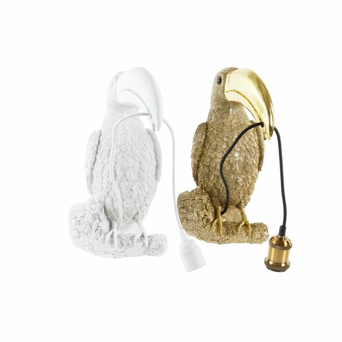 Applique DKD Home Decor Doré Blanc Résine 220 V 50 W (26 x 19,5 x 44 cm) (2 Unités)