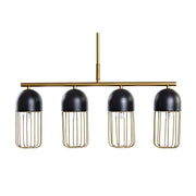 Suspension DKD Home Decor Noir Doré 220 V 50 W (60 x 11 x 26 cm)