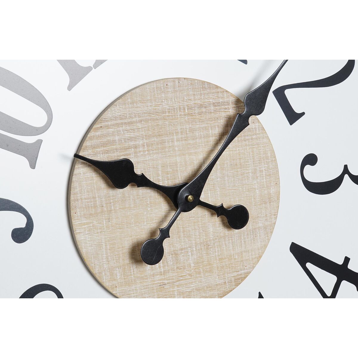 Horloge Murale DKD Home Decor Noir MDF Blanc (60 x 4,5 x 60 cm)