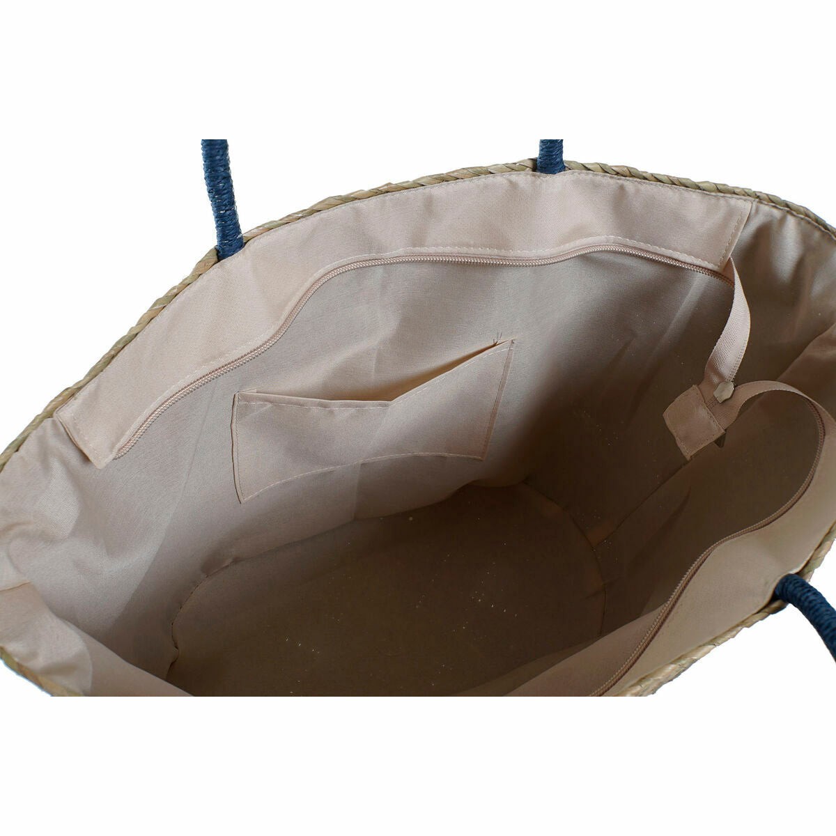 Sac de plage DKD Home Decor Orange Naturel Blue marine Fibre 49 x 18 x 37 cm (2 Unités)