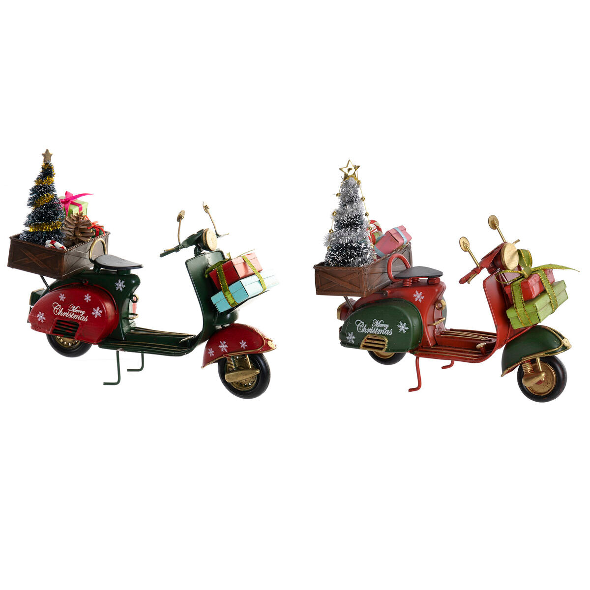 Décorations de Noël DKD Home Decor Motocyclette Métal (17,5 x 7 x 15,5 cm) (2 Unités)