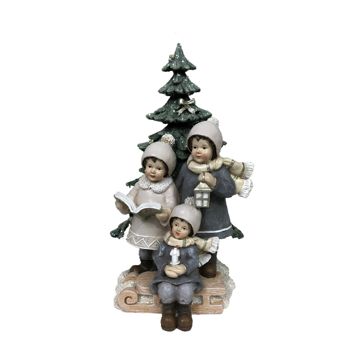Décorations de Noël DKD Home Decor Résine Enfants (11,5 x 11,5 x 21 cm) (2 Unités)