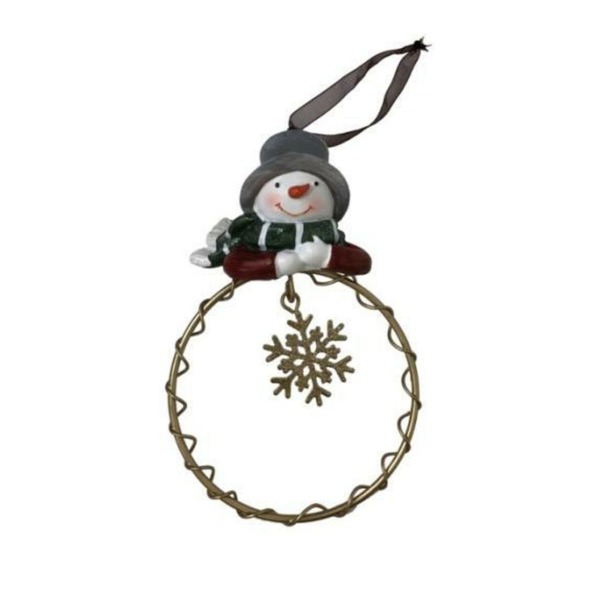 Décorations de Noël DKD Home Decor Résine Cercles (9 x 3 x 13,5 cm) (6 Unités)