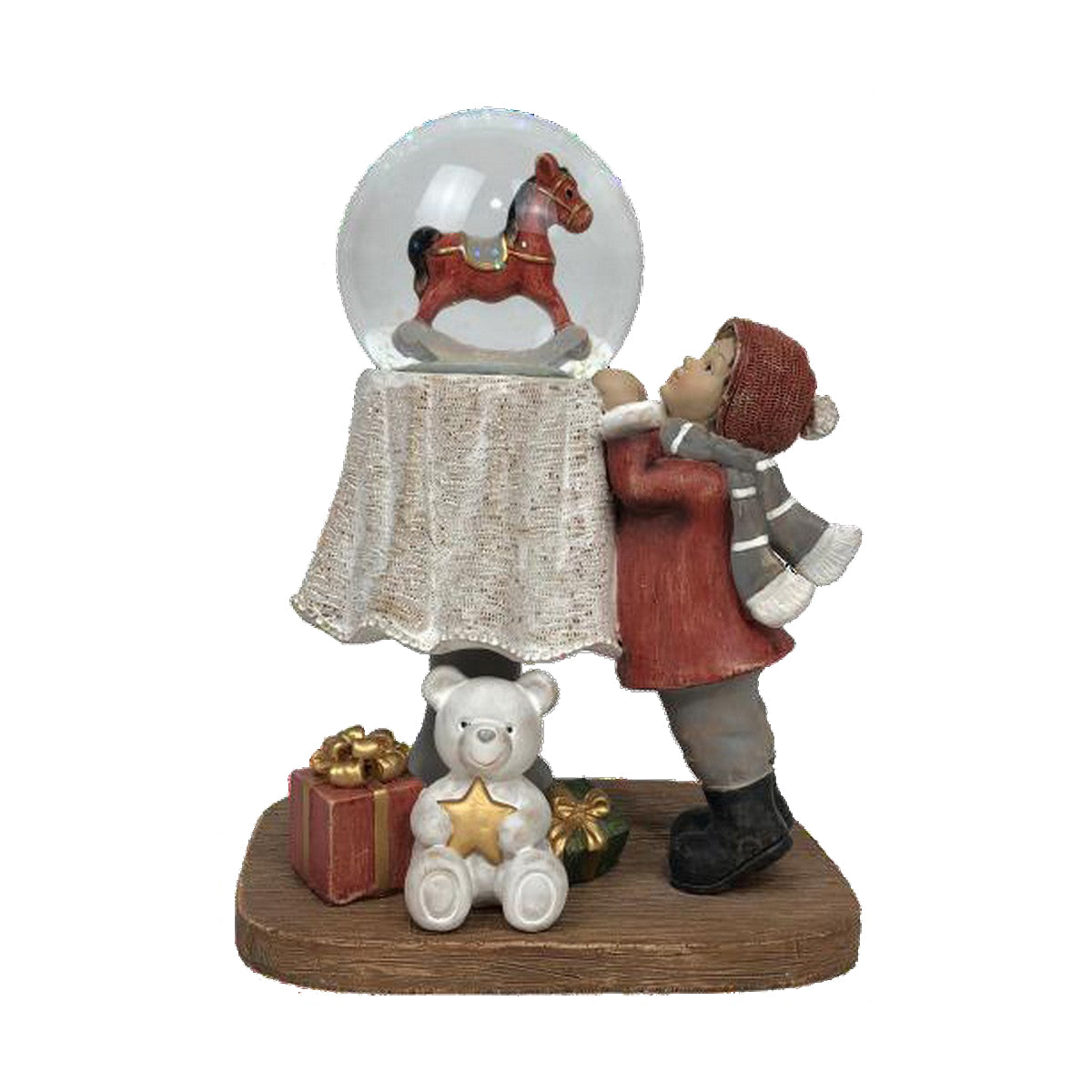 Décorations de Noël DKD Home Decor Résine (12,5 x 9,5 x 16 cm) (2 Unités)