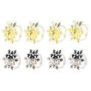 Porte-serviettes DKD Home Decor Lot Métal Flocons de neige (5 x 5 x 17 cm) (2 Unités)