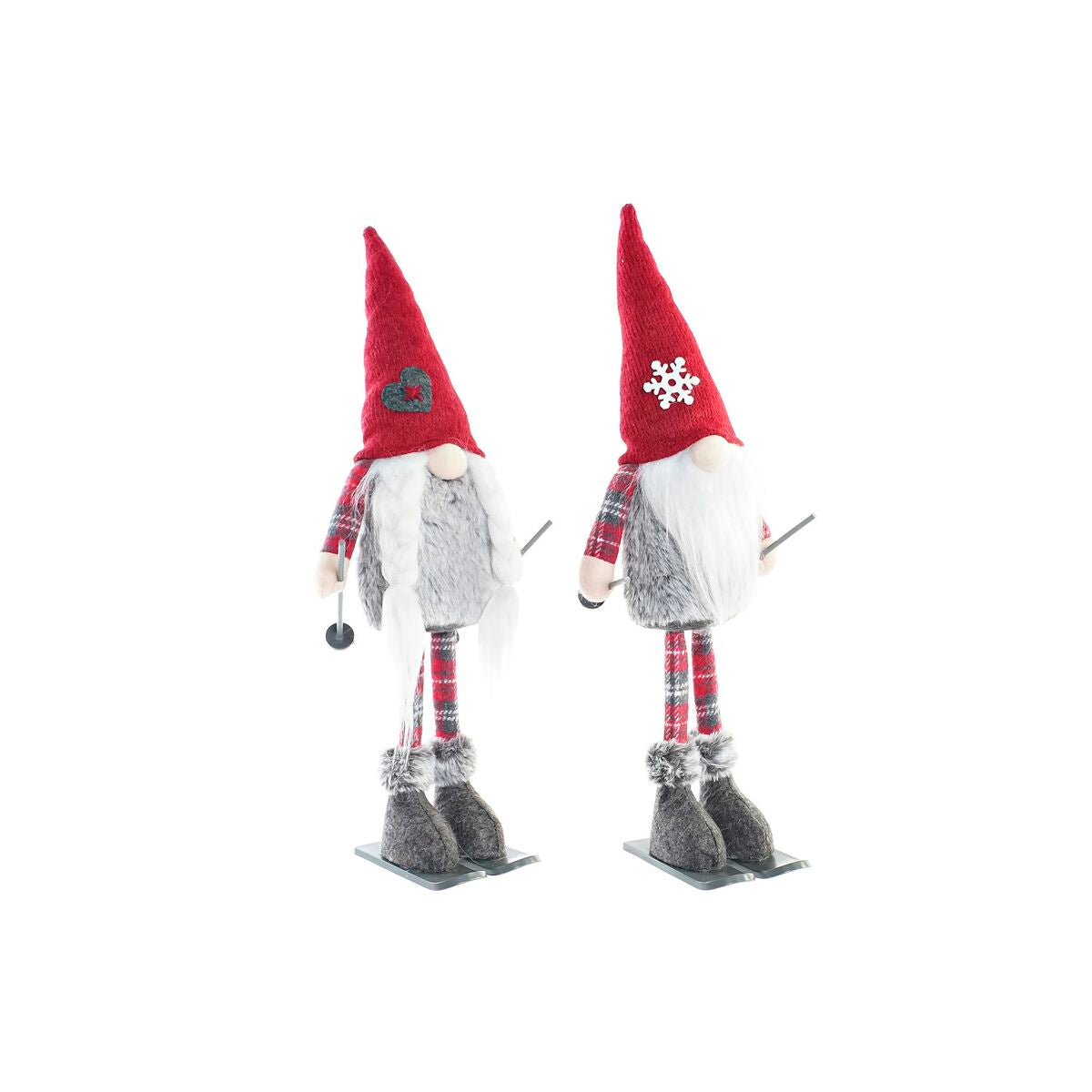 Figurine Décorative DKD Home Decor Noël Gnome Polyester (16 x 12 x 46 cm) (2 Unités)
