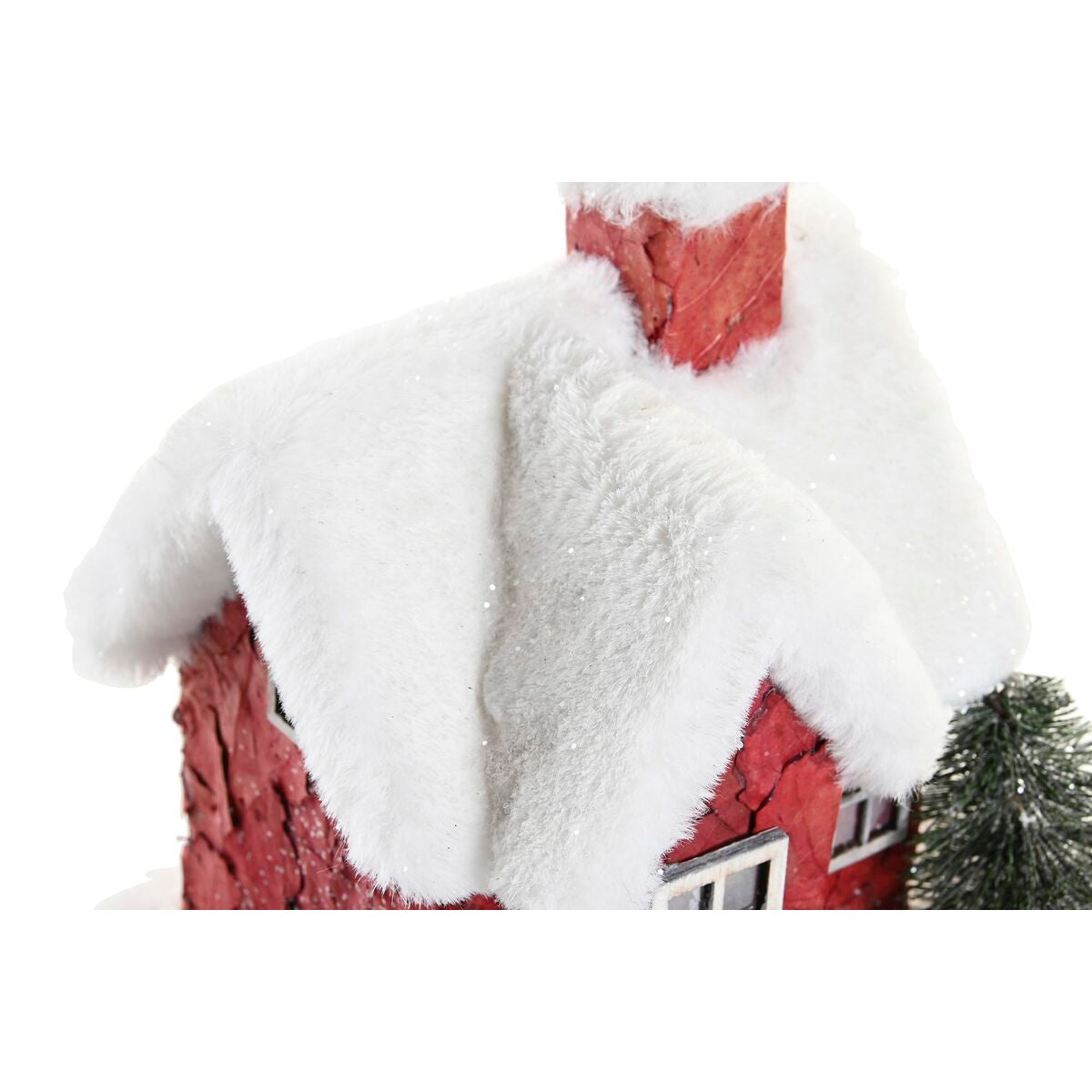 Maison miniature DKD Home Decor Blanc Rouge 17 x 16,5 x 17 cm (2 Unités)
