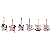 Ensemble Décorations de Noël DKD Home Decor Bois MDF (21 x 8,2 x 1,5 cm) (8 cm) (2 Unités)