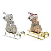 Décorations de Noël DKD Home Decor Résine Ours (10 x 4 x 9,5 cm) (2 Unités)