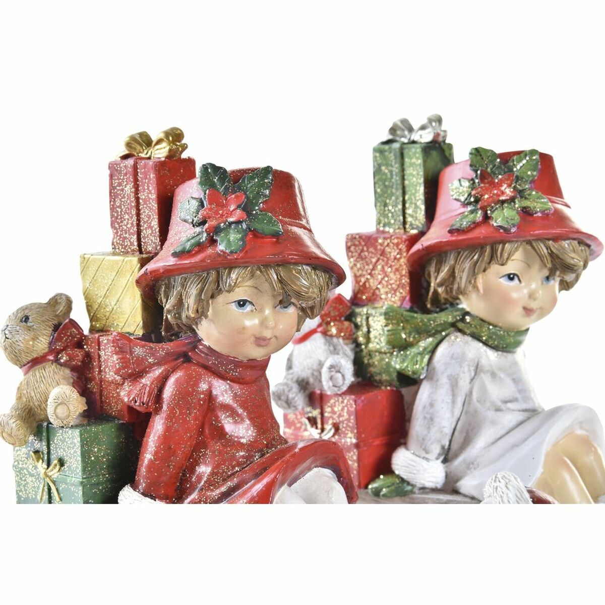 Décorations de Noël DKD Home Decor Résine (14,5 x 7 x 12,5 cm) (2 Unités)