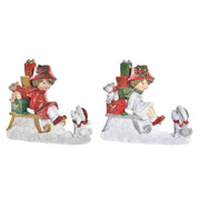 Décorations de Noël DKD Home Decor Résine (14,5 x 7 x 12,5 cm) (2 Unités)