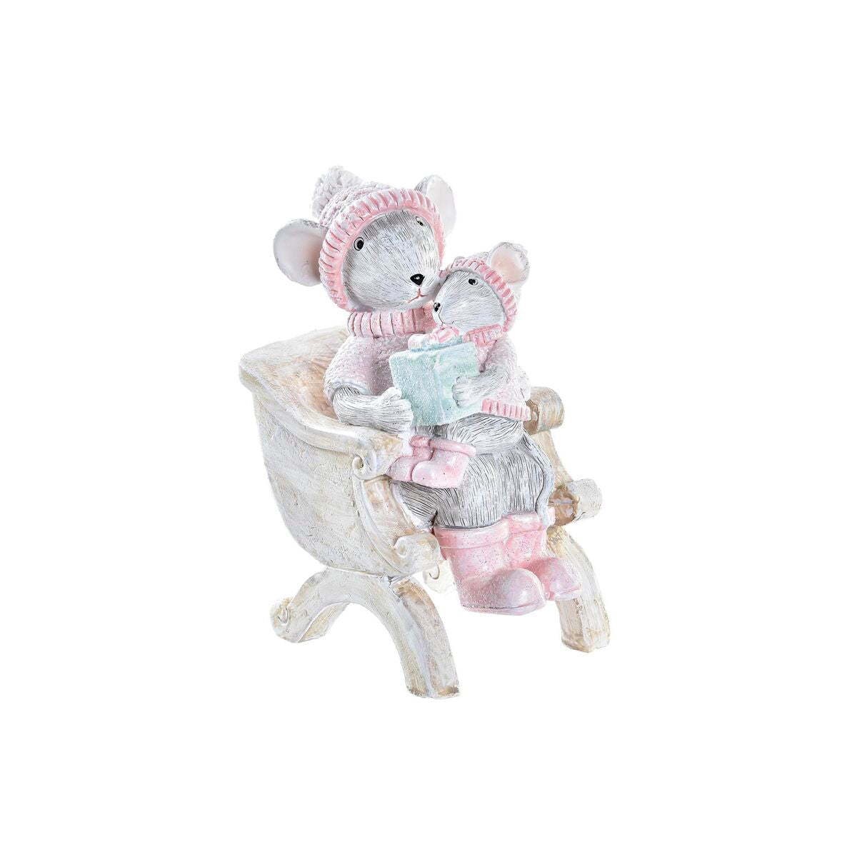 Décorations de Noël DKD Home Decor Souris Résine (8 x 5,5 x 10 cm)