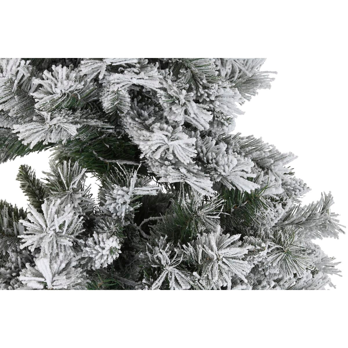 Sapin de Noël DKD Home Decor Blanc Vert Métal Polyéthylène Enneigé 130 x 130 x 218 cm
