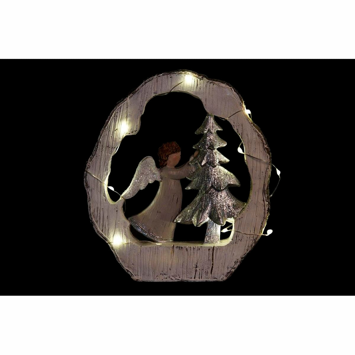 Décorations de Noël DKD Home Decor Résine (17 x 4,5 x 19 cm) (2 Unités)