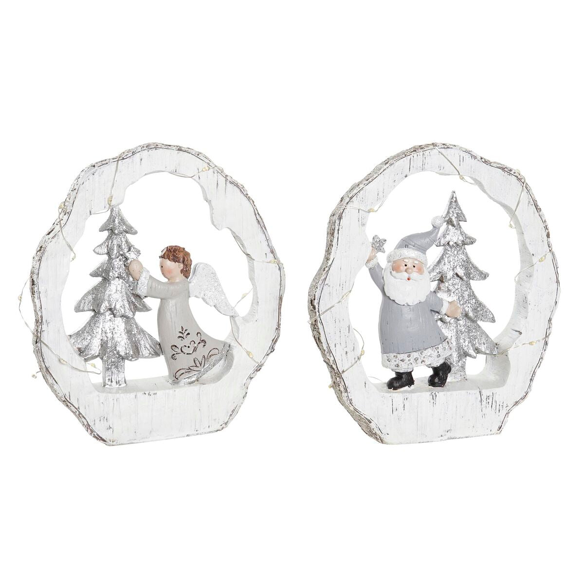 Décorations de Noël DKD Home Decor Résine (17 x 4,5 x 19 cm) (2 Unités)
