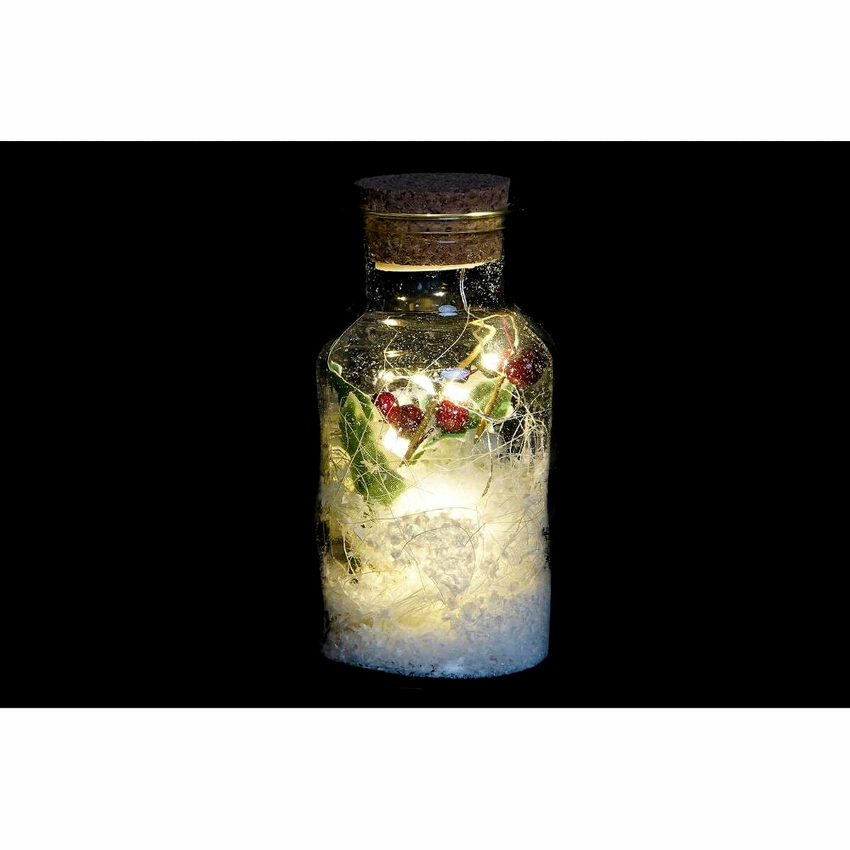 Décoration lumineuse DKD Home Decor Noël Naturel (6 x 6 x 14 cm) (3 Unités)