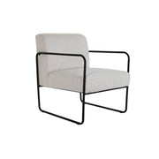 Fauteuil DKD Home Decor Noir Polyester Blanc Fer (64 x 74 x 79 cm)