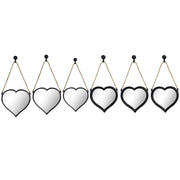 Ensemble de miroirs DKD Home Decor Miroir Coeur Noir PP 2 Unités (27 x 3 x 27 cm)