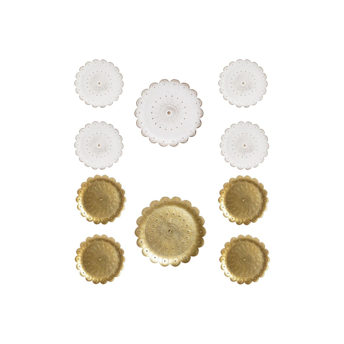 Figurine Décorative DKD Home Decor (5 Pièces) (2 Unités) Moderne (35 x 2 x 35 cm)