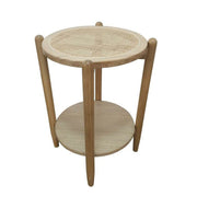 Petite Table d'Appoint DKD Home Decor Naturel 38 x 38 x 54,5 cm 41 x 41 x 55,5 cm