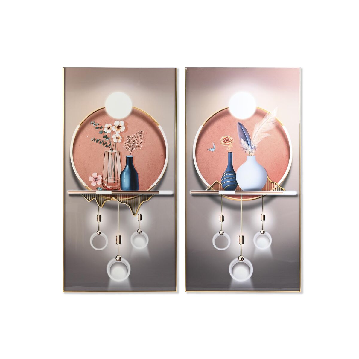 Cadre DKD Home Decor Aluminium Bois MDF 80 x 3 x 160 cm