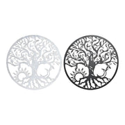 Décoration murale DKD Home Decor Noir Métal Blanc Indien Lune (2 Unités) (60 x 1 x 60 cm)