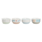 Set de Bols DKD Home Decor Grès 460 ml 12 x 12 x 6,5 cm (4 Unités)
