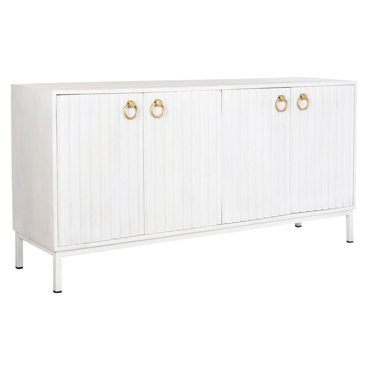 Buffet DKD Home Decor Blanc Métal Bois de manguier 152 x 40 x 77 cm