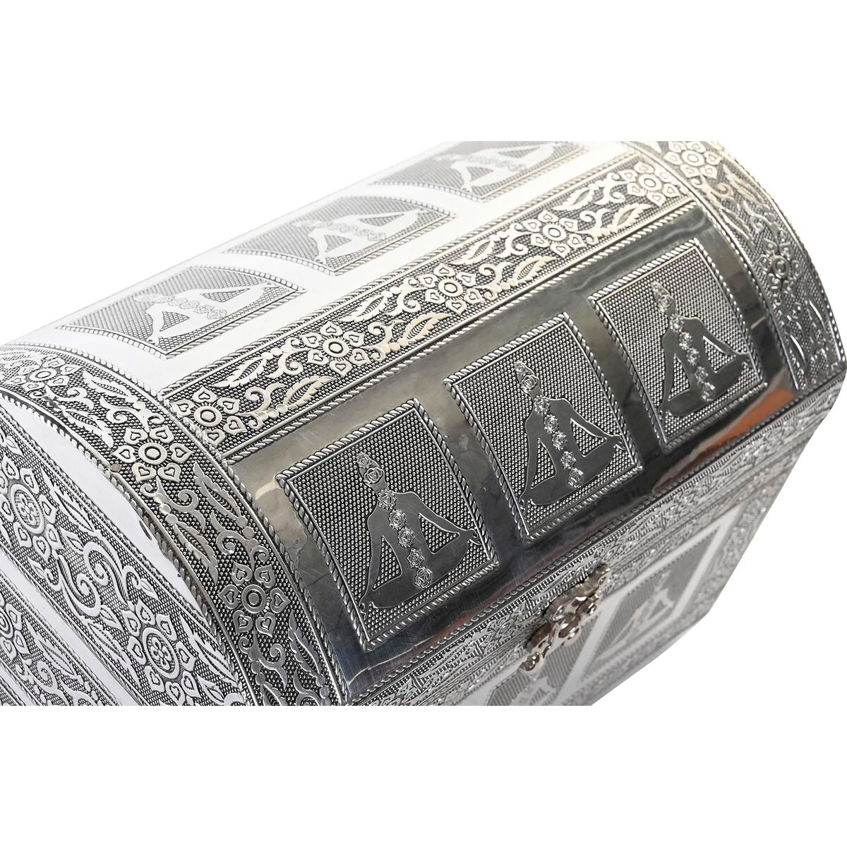 Boîte à bijoux DKD Home Decor Vert Argenté Bois Aluminium 25 x 15 x 18 cm