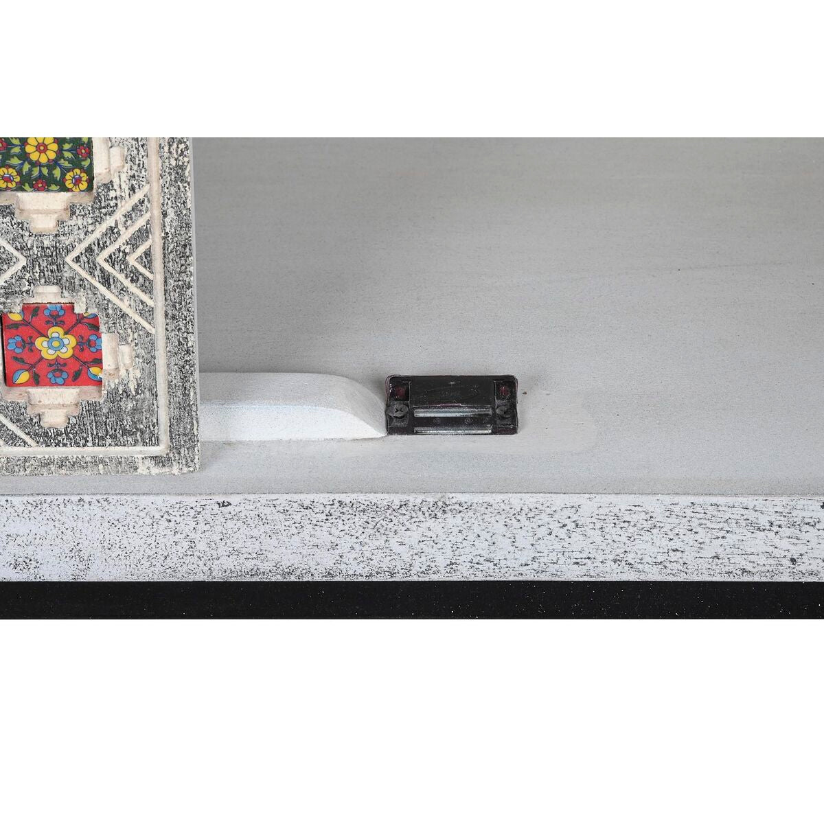 Armoire DKD Home Decor Gris Blanc Bois de manguier (90 x 38 x 150 cm)