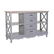 Buffet DKD Home Decor Gris Naturel Bois de paulownia Bois MDF 132 x 40 x 84.5 cm 132 x 40 x 84,5 cm