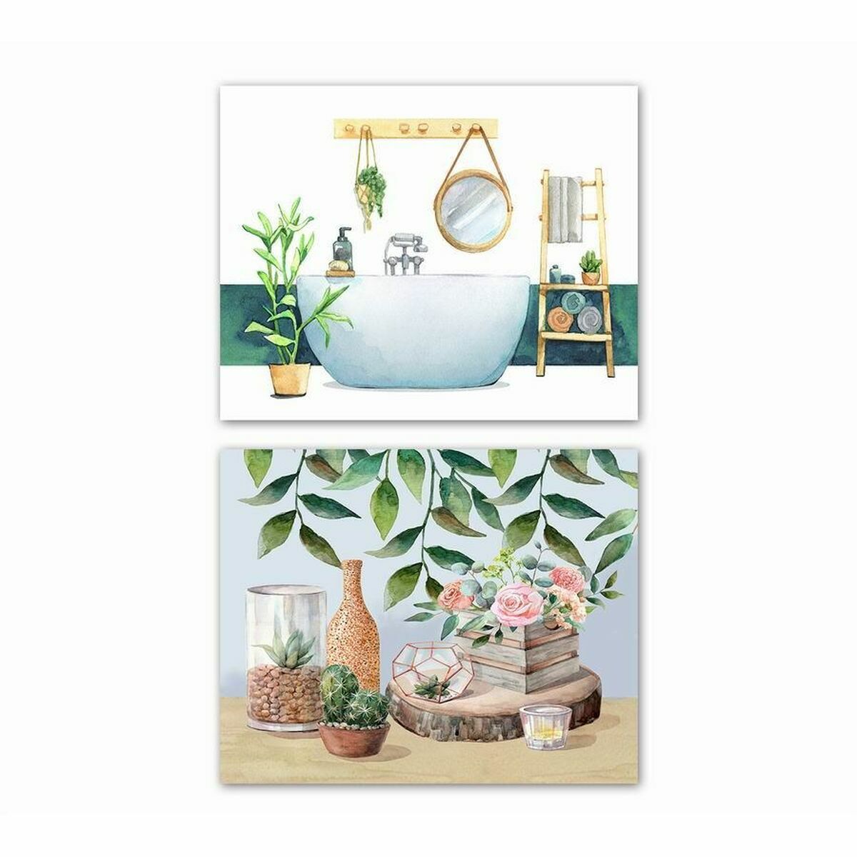 Toile DKD Home Decor Toile Bois MDF 50 x 1,8 x 40 cm