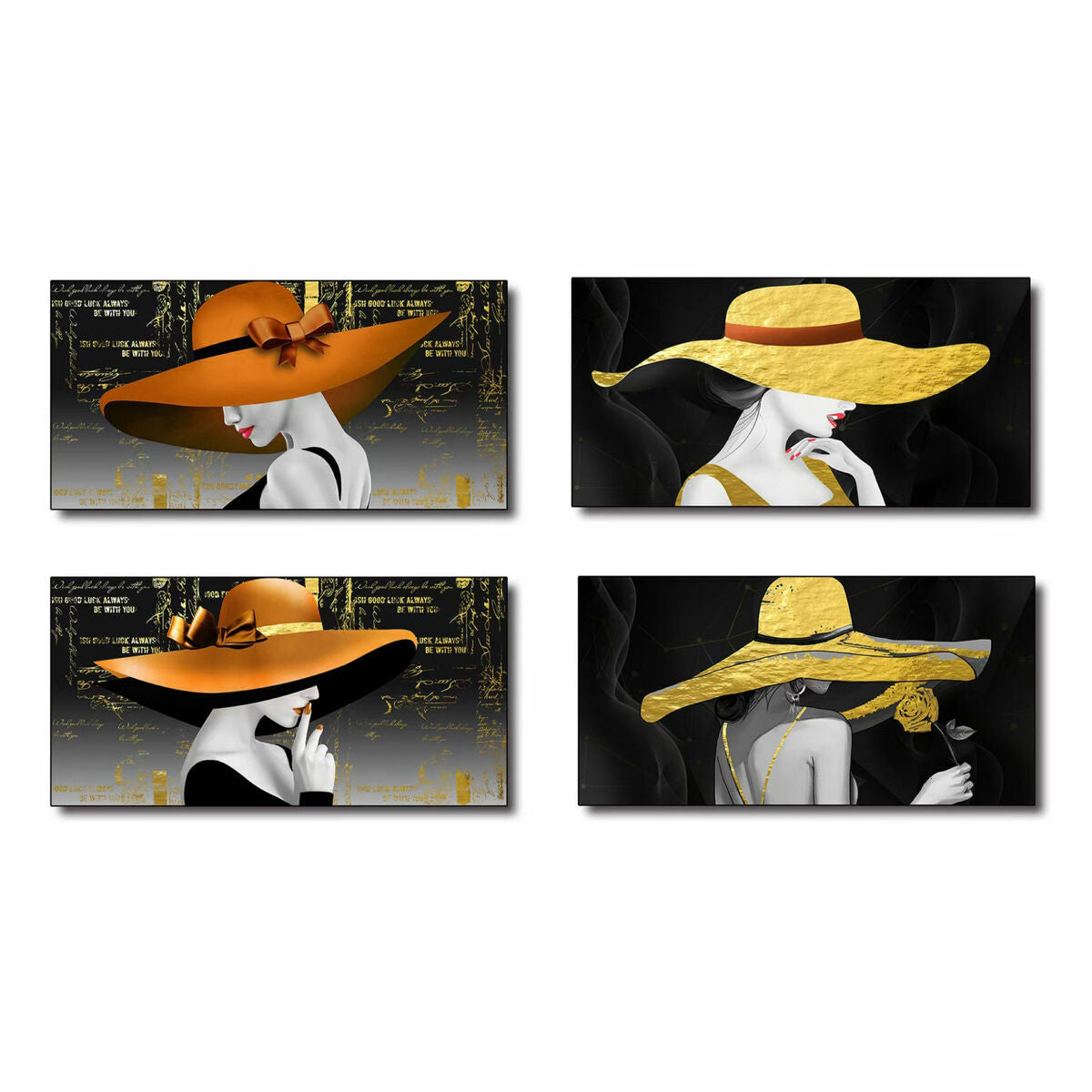 Toile DKD Home Decor Toile Bois MDF 100 x 2,5 x 50 cm