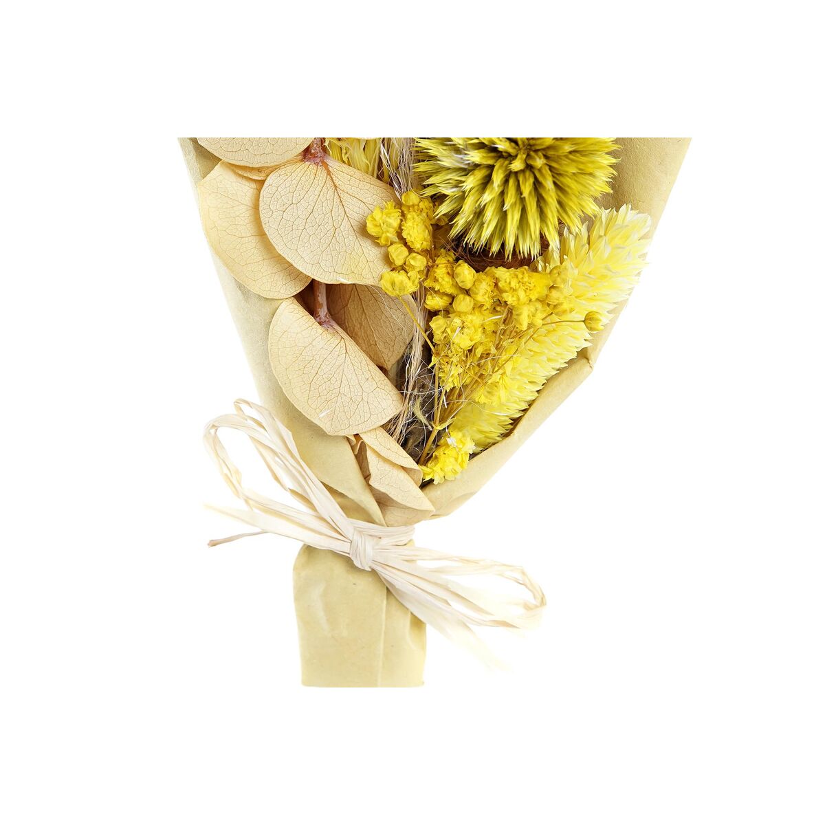 Branche DKD Home Decor Beige Jaune Fleur séchée (10 x 5 x 18 cm) (2 Unités)