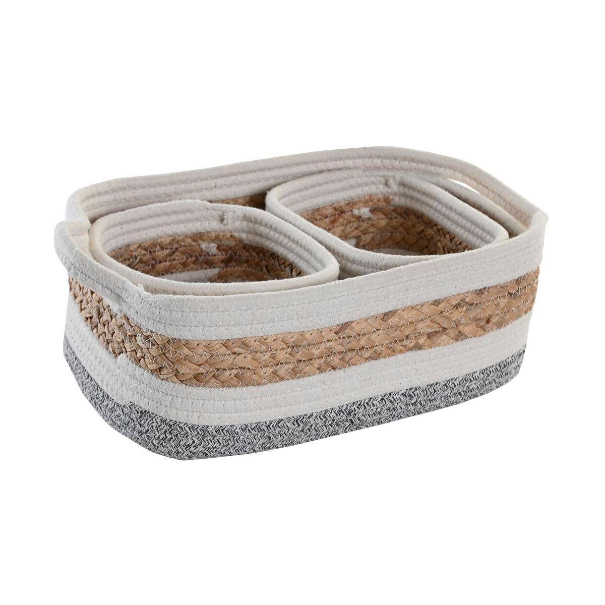 Boîte Décorative DKD Home Decor Fibre naturelle 33 x 23 x 13 cm