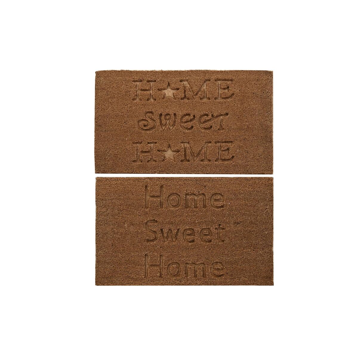 Paillasson DKD Home Decor Marron Caoutchouc Coco (75 x 45 x 2,3 cm) (2 Unités)