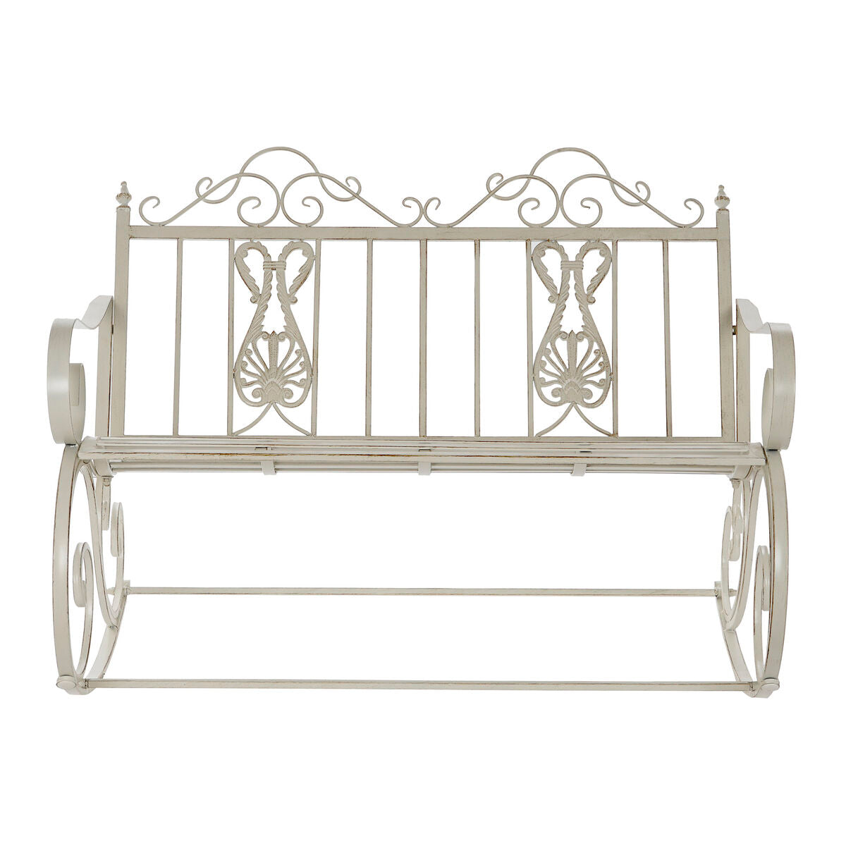 Fauteuil à Bascule DKD Home Decor Métal Aluminium Blanc (118 x 90 x 92 cm)