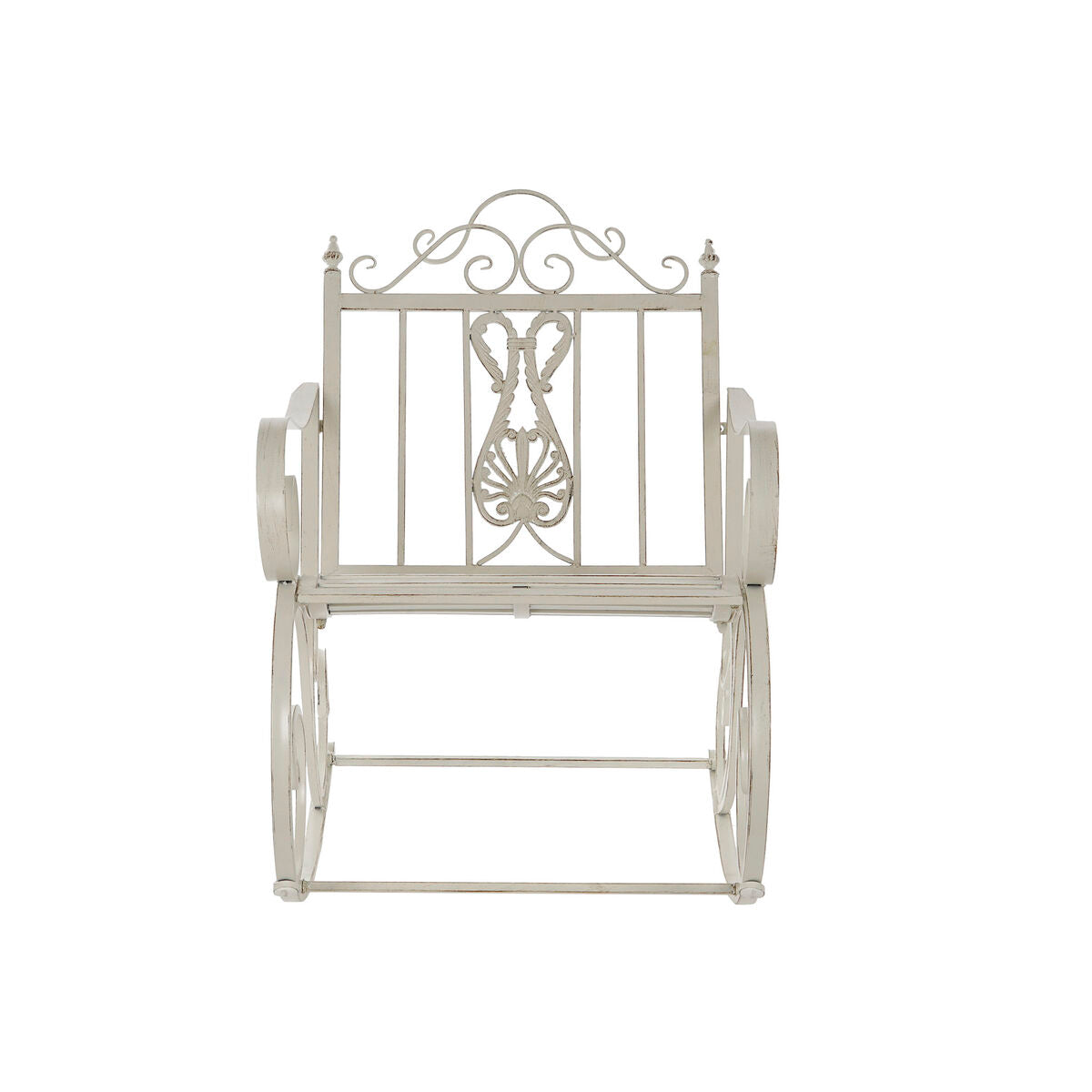 Fauteuil à Bascule DKD Home Decor Métal Aluminium Blanc (63 x 89 x 92 cm)