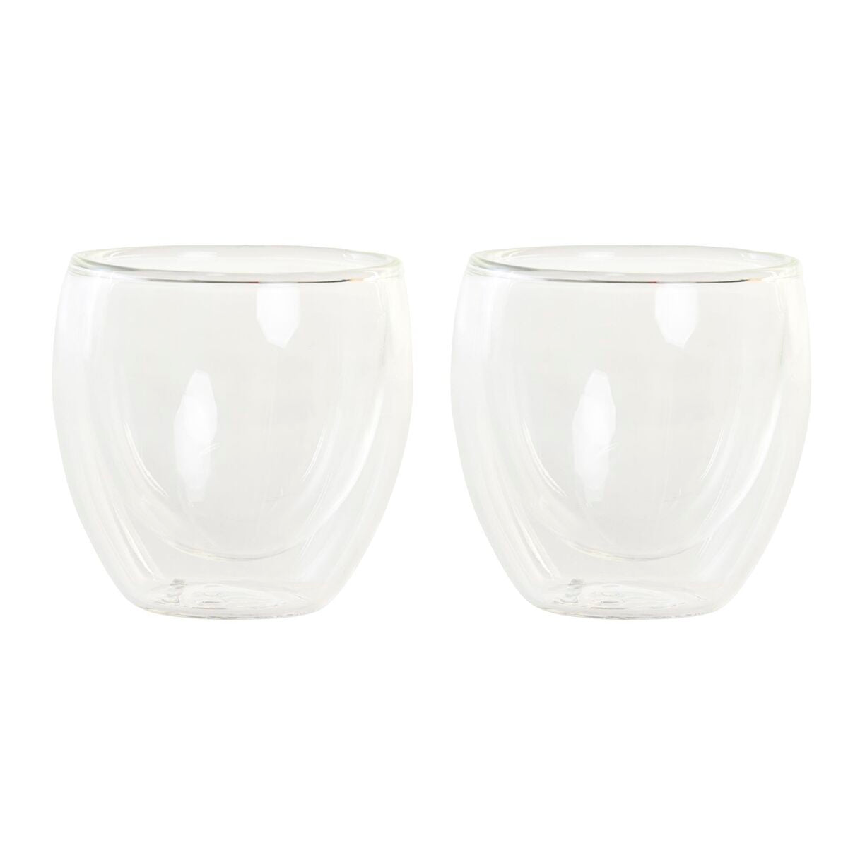 Set de Verres DKD Home Decor Transparent Verre Verre Borosilicaté 100 ml 2 Pièces