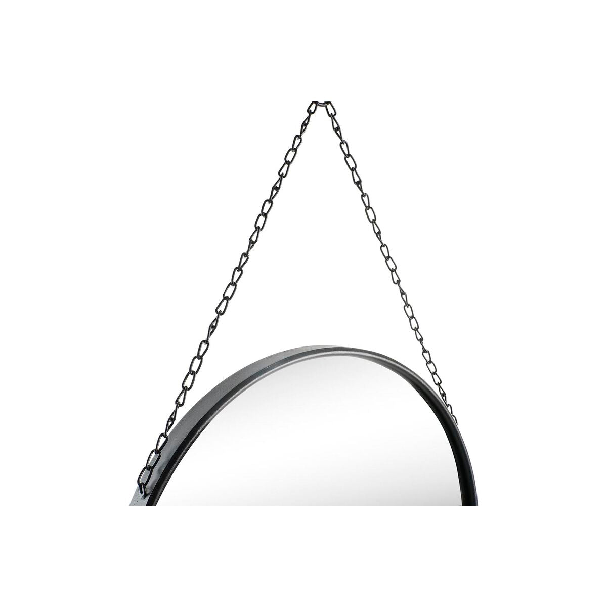 Miroir mural DKD Home Decor Noir Doré Naturel Frange Boho 55 x 2,5 x 83 cm