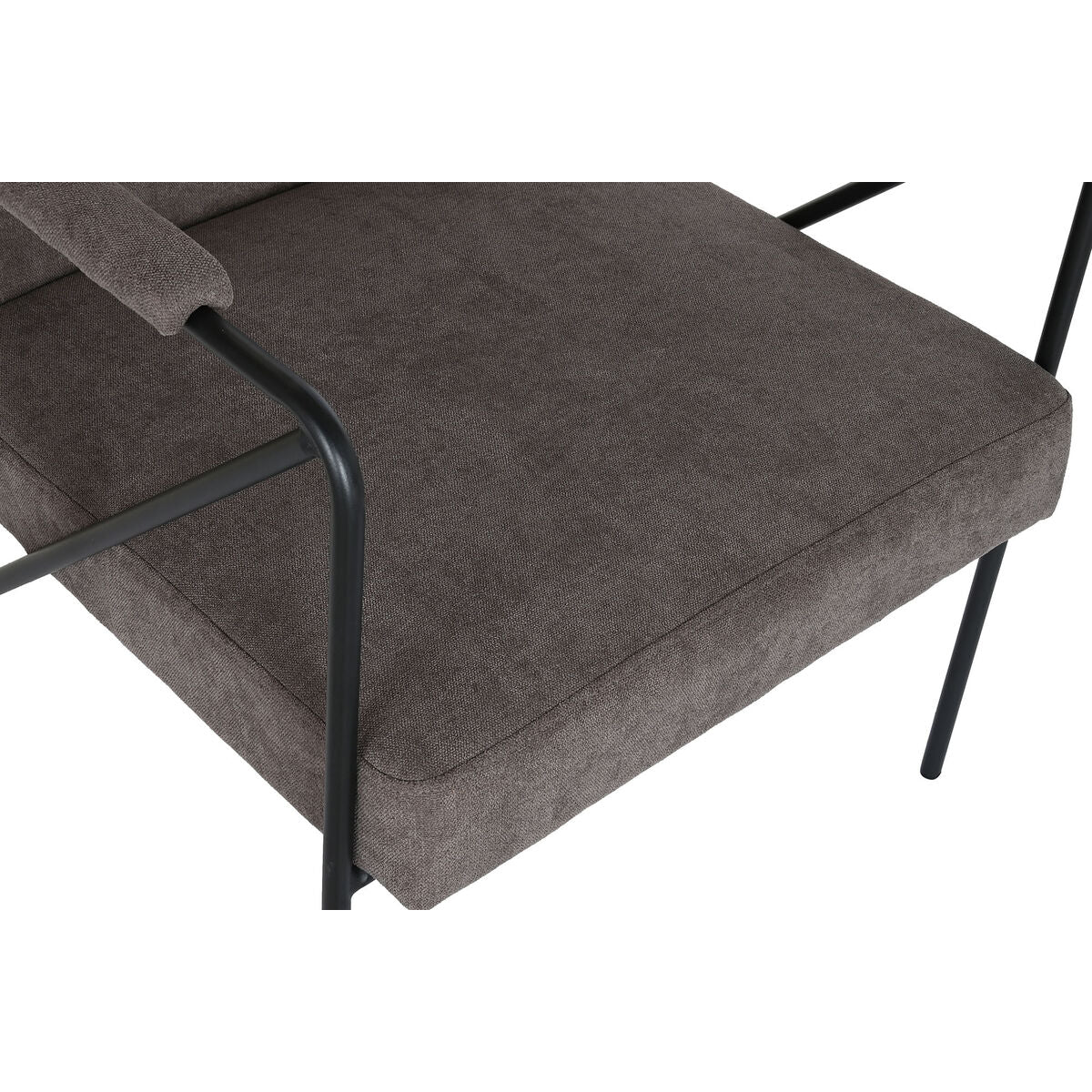 Fauteuil DKD Home Decor Gris Métal Polyester (64 x 69,5 x 76 cm)