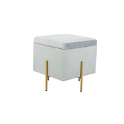 Repose-pied DKD Home Decor Gris Métal Polyester (45 x 45 x 45 cm)