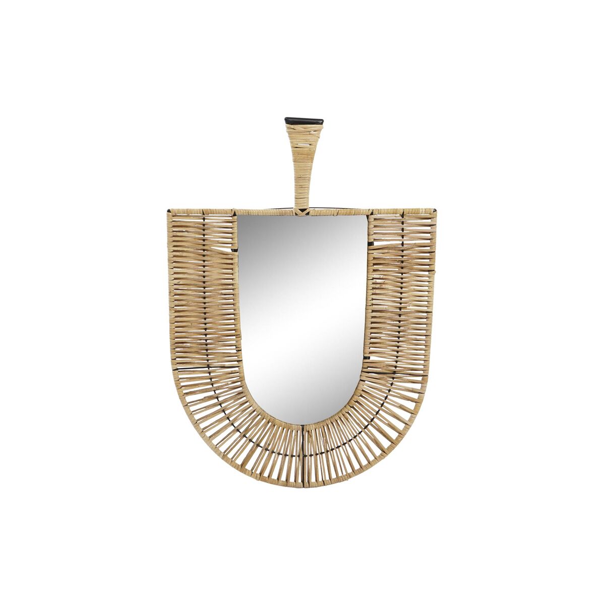 Miroir mural DKD Home Decor Marron Naturel Éventail Tropical 50 x 2,5 x 72 cm 52 x 2,5 x 72 cm