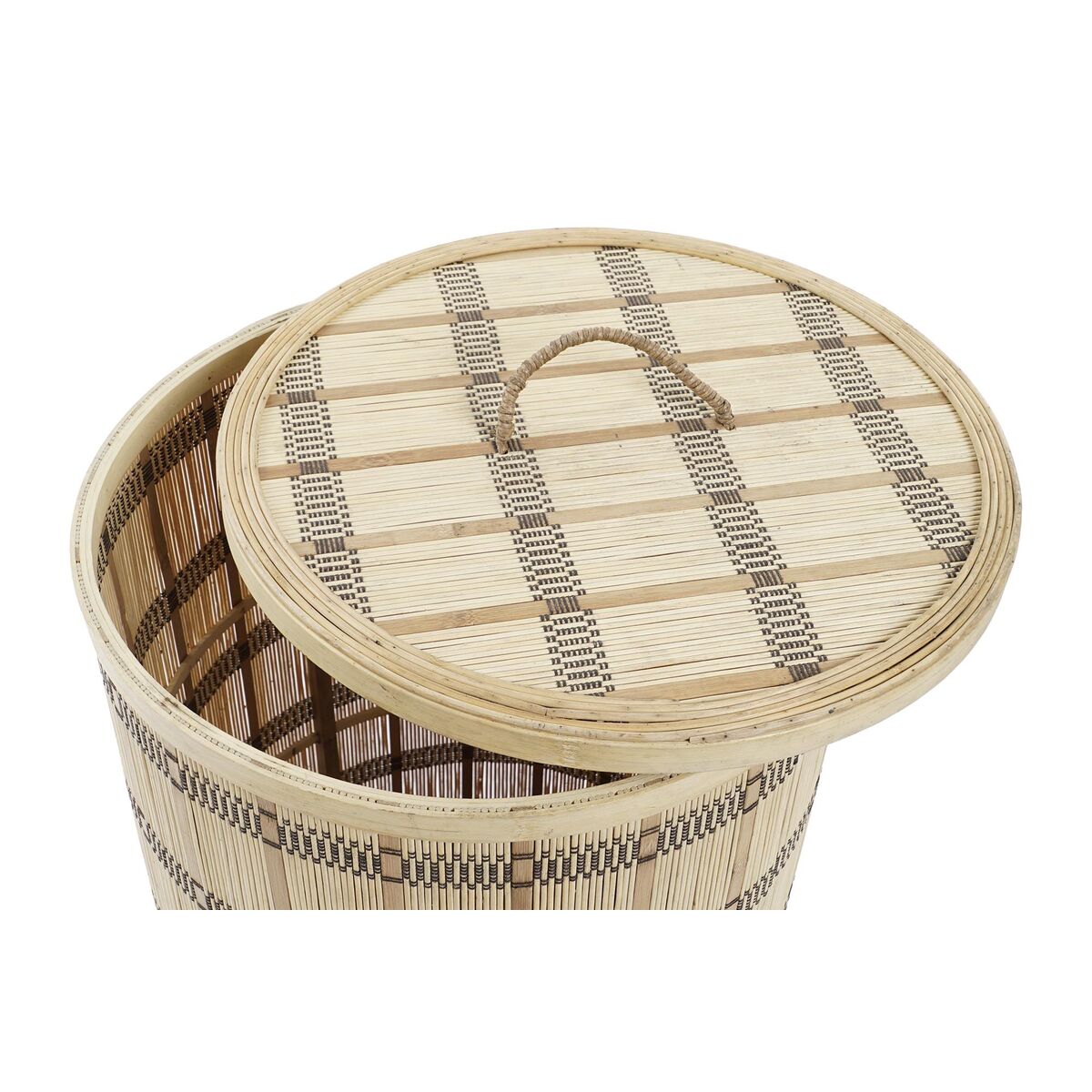 Set de basket DKD Home Decor Marron Naturel Bambou (2 Pièces)