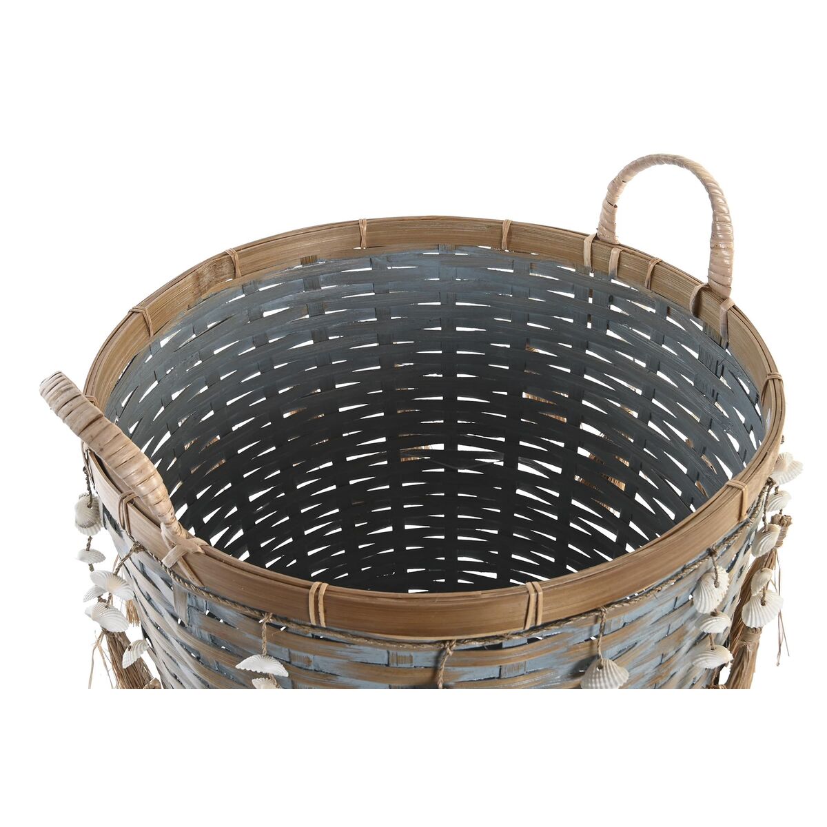 Set de basket DKD Home Decor Multicouleur Bambou (3 Pièces)