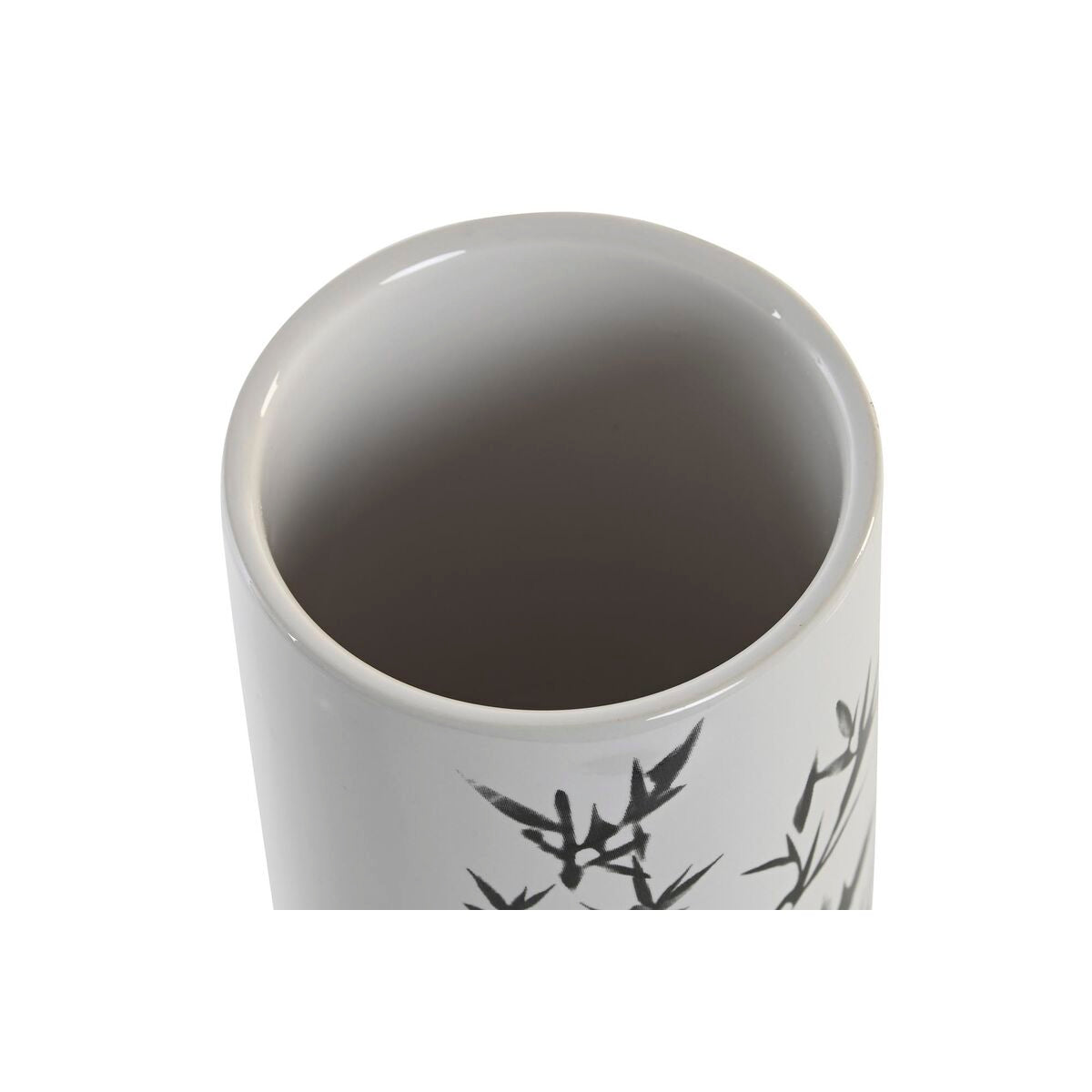 Support pour brosses à dents DKD Home Decor Blanc Noir Bois d'hévéa Grès 7,6 x 7,6 x 11 cm (12 Unités)